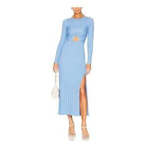 Sovere Ribbed Blue Recline Size M Dress